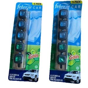 Febreze Car Air Freshener 2-Pack Vent Clips – Original & Linen & Sky, New
